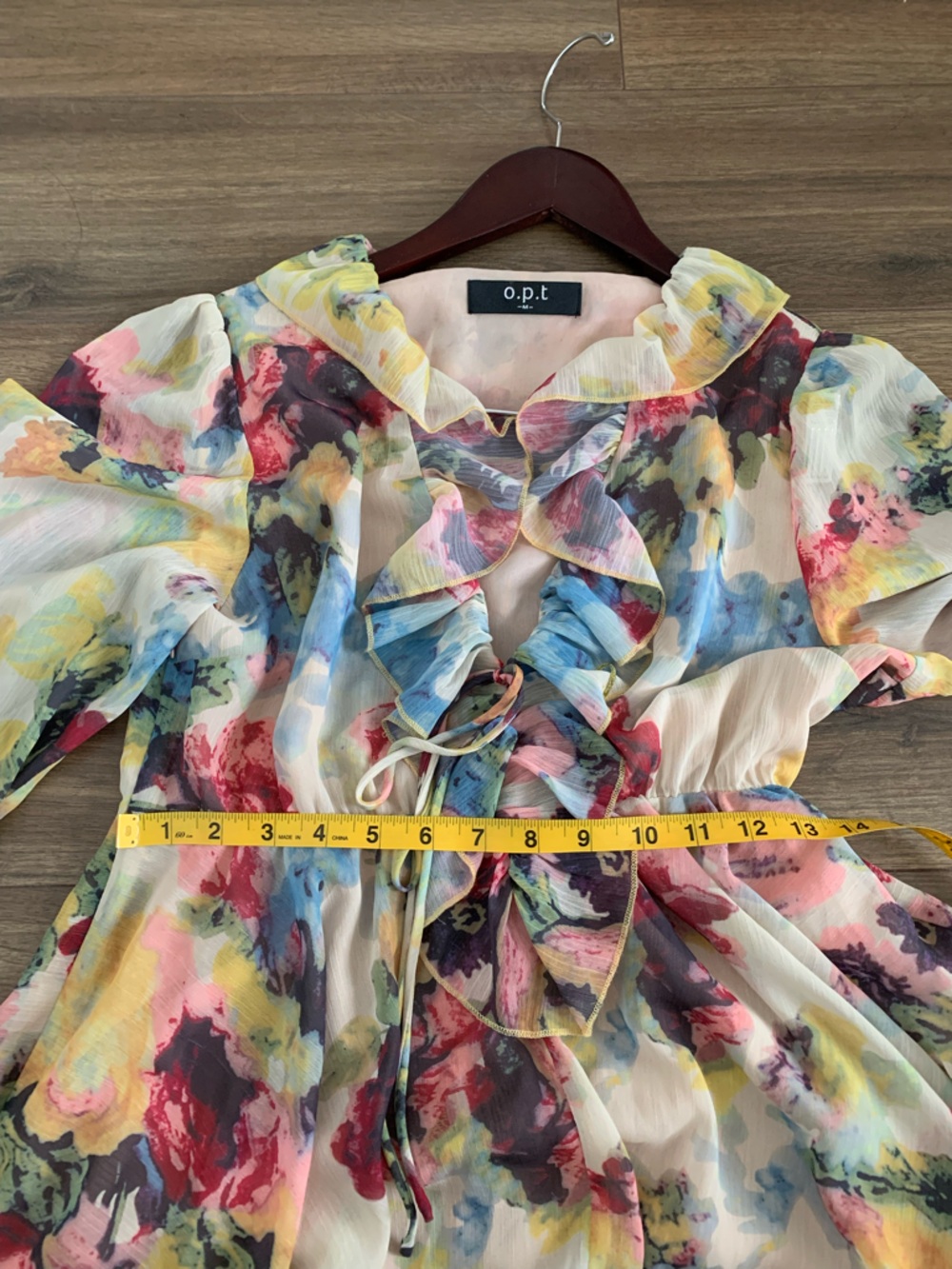 Zimmermann style OPT women’s long sleeve mini  summer dress size M - Picture 9 of 16